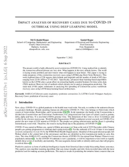 Impact analysis of recovery cases due to COVID19 using LSTM deep
  learning model