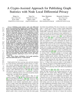 A Crypto-Assisted Approach for Publishing Graph Statistics with Node
  Local Differential Privacy