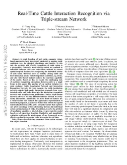 Real-Time Cattle Interaction Recognition via Triple-stream Network