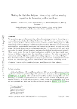 Making the black-box brighter: interpreting machine learning algorithm
  for forecasting drilling accidents