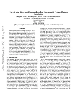 Unrestricted Adversarial Samples Based on Non-semantic Feature Clusters
  Substitution