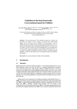Guidelines to Develop Trustworthy Conversational Agents for Children