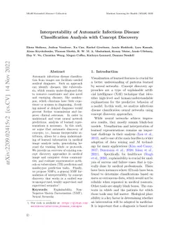 Automatic Infectious Disease Classification Analysis with Concept
  Discovery