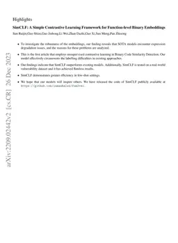 SimCLF: A Simple Contrastive Learning Framework for Function-level
  Binary Embeddings