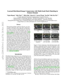 Learned Distributed Image Compression with Multi-Scale Patch Matching in
  Feature Domain
