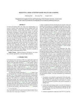 Sequential Cross Attention Based Multi-task Learning