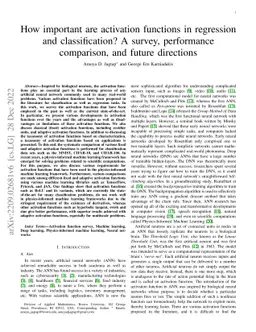 How important are activation functions in regression and classification?
  A survey, performance comparison, and future directions