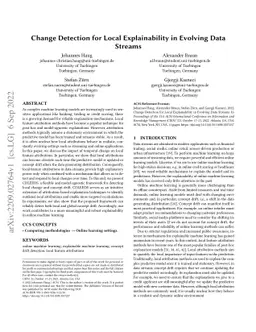 Change Detection for Local Explainability in Evolving Data Streams