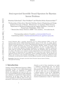 Semi-supervised Invertible Neural Operators for Bayesian Inverse
  Problems