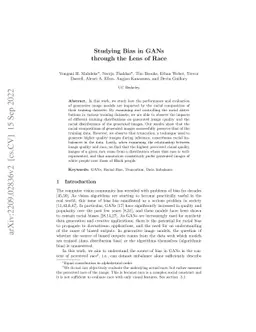 Studying Bias in GANs through the Lens of Race