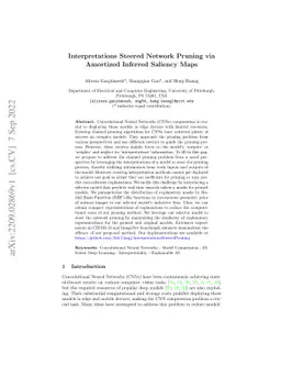 Interpretations Steered Network Pruning via Amortized Inferred Saliency
  Maps