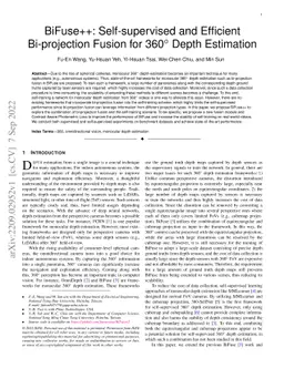 BiFuse++: Self-supervised and Efficient Bi-projection Fusion for 360
  Depth Estimation