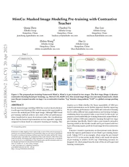 MimCo: Masked Image Modeling Pre-training with Contrastive Teacher