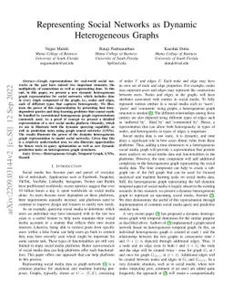 Representing Social Networks as Dynamic Heterogeneous Graphs