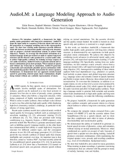 AudioLM: a Language Modeling Approach to Audio Generation