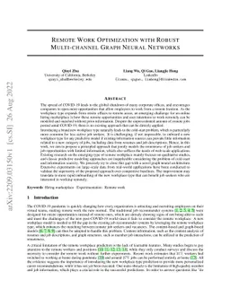 Remote Work Optimization with Robust Multi-channel Graph Neural Networks