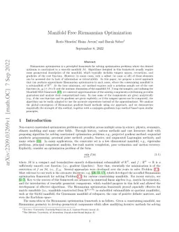 Manifold Free Riemannian Optimization