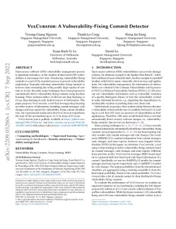 VulCurator: A Vulnerability-Fixing Commit Detector