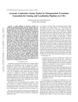 Accurate Cooperative Sensor Fusion by Parameterized Covariance
  Generation for Sensing and Localization Pipelines in CAVs