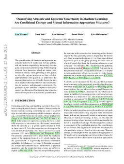 Quantifying Aleatoric and Epistemic Uncertainty in Machine Learning: Are
  Conditional Entropy and Mutual Information Appropriate Measures?