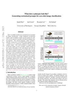 What does a platypus look like? Generating customized prompts for
  zero-shot image classification