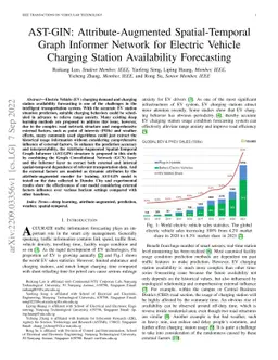 AST-GIN: Attribute-Augmented Spatial-Temporal Graph Informer Network for
  Electric Vehicle Charging Station Availability Forecasting