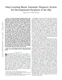 Deep Learning-Based Automatic Diagnosis System for Developmental Dysplasia of the Hip