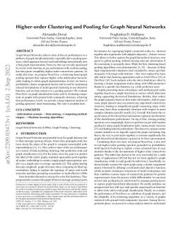 Higher-order Clustering and Pooling for Graph Neural Networks