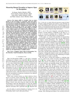 Measuring Human Perception to Improve Open Set Recognition