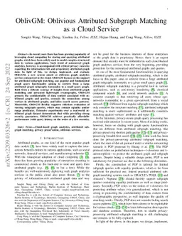 OblivGM: Oblivious Attributed Subgraph Matching as a Cloud Service