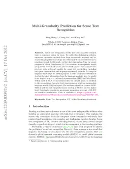 Multi-Granularity Prediction for Scene Text Recognition