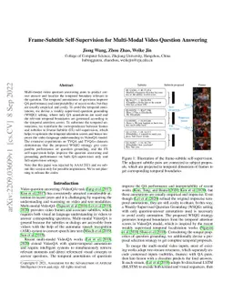 Frame-Subtitle Self-Supervision for Multi-Modal Video Question Answering