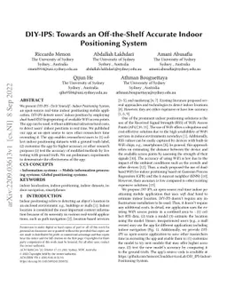DIY-IPS: Towards an Off-the-Shelf Accurate Indoor Positioning System