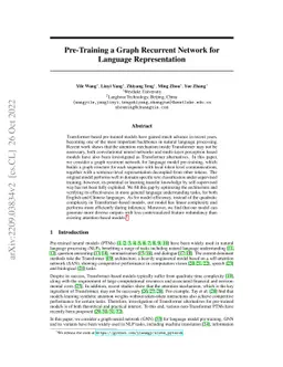 Pre-Training a Graph Recurrent Network for Language Representation