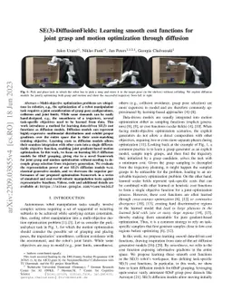 SE(3)-DiffusionFields: Learning smooth cost functions for joint grasp
  and motion optimization through diffusion