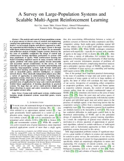 A Survey on Large-Population Systems and Scalable Multi-Agent
  Reinforcement Learning