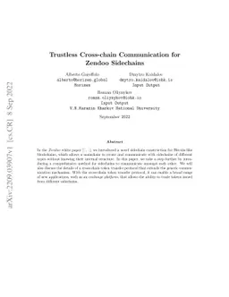 Trustless Cross-chain Communication for Zendoo Sidechains