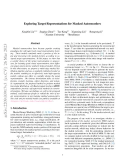 Exploring Target Representations for Masked Autoencoders