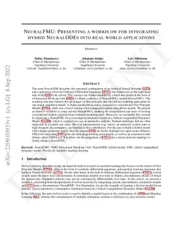 NeuralFMU: Presenting a workflow for integrating hybrid NeuralODEs into
  real world applications