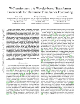 W-Transformers : A Wavelet-based Transformer Framework for Univariate
  Time Series Forecasting