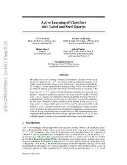 Active Learning of Classifiers with Label and Seed Queries