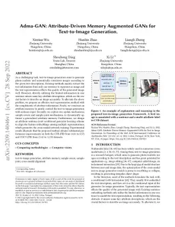 Adma-GAN: Attribute-Driven Memory Augmented GANs for Text-to-Image
  Generation