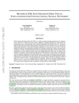 Recipro-CAM: Fast gradient-free visual explanations for convolutional
  neural networks