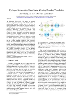 Cyclegan Network for Sheet Metal Welding Drawing Translation