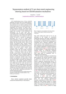 Segmentation method of U-net sheet metal engineering drawing based on
  CBAM attention mechanism