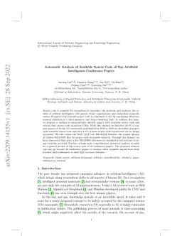 Automatic Analysis of Available Source Code of Top Artificial
  Intelligence Conference Papers