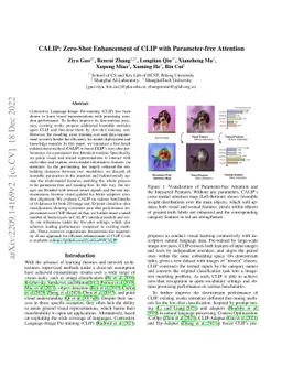 CALIP: Zero-Shot Enhancement of CLIP with Parameter-free Attention