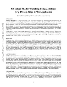 Set-Valued Shadow Matching Using Zonotopes for 3-D Map-Aided GNSS
  Localization