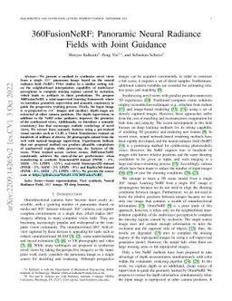 360FusionNeRF: Panoramic Neural Radiance Fields with Joint Guidance