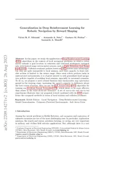 Generalization in Deep Reinforcement Learning for Robotic Navigation by
  Reward Shaping